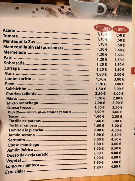 menu 0 of Gálvez Restaurante