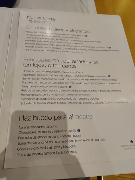 menu 0 of Restaurante Celebris Zaragoza