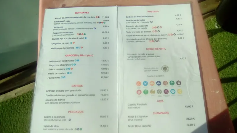 menu 0 of Terraza El Lago