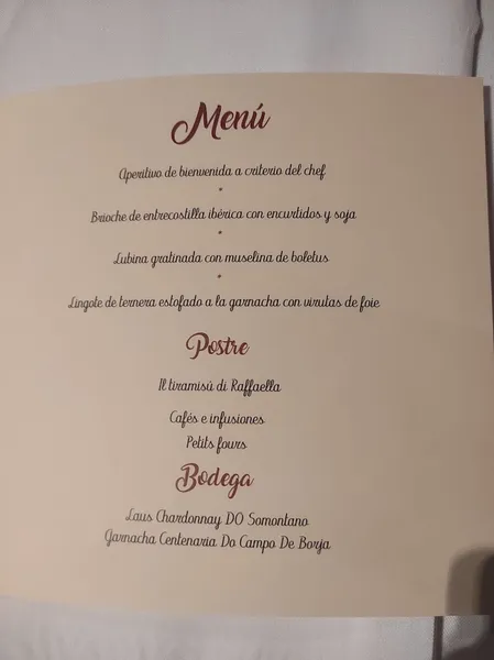 menu 2 of Aura Restaurante