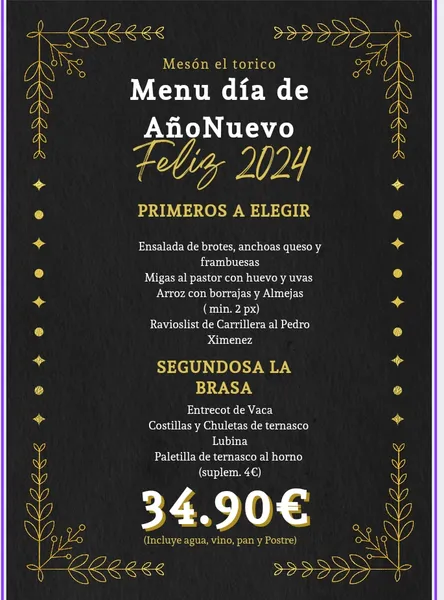 menu 1 of Restaurante a la Brasa | Mesón El Torico