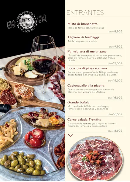 menu 1 of Pagus Pasta & Grill | Restaurante Italiano Leon