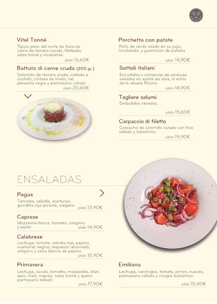 menu 2 of Pagus Pasta & Grill | Restaurante Italiano Leon