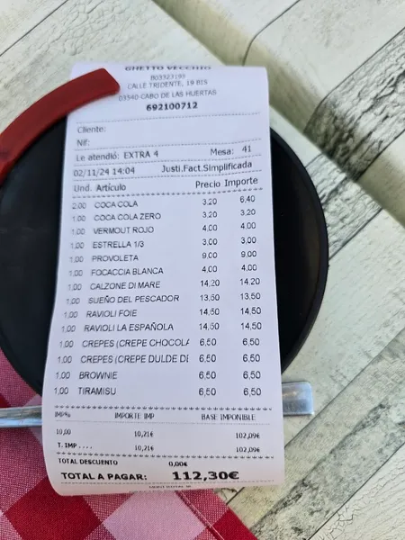 menu 1 of Pizzeria Ghetto Vecchio