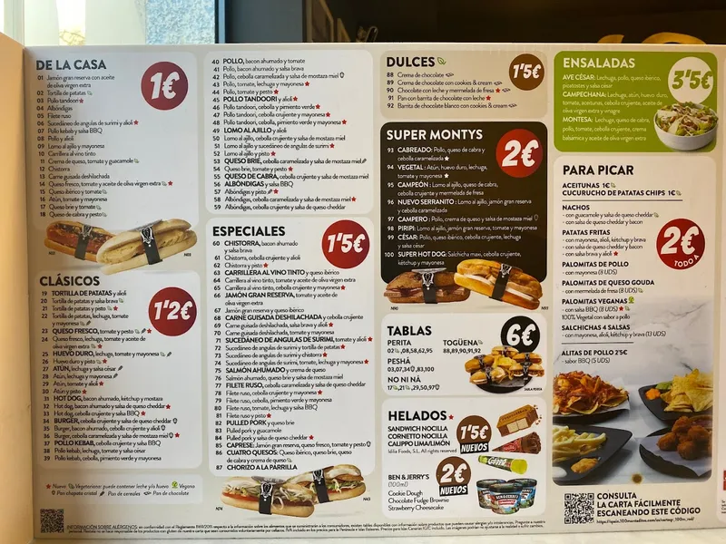 menu 0 of 100 Montaditos