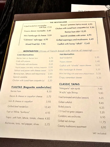 menu 2 of Cervecería Catalana