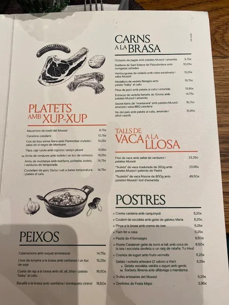 menu 2 of Mussol Casp
