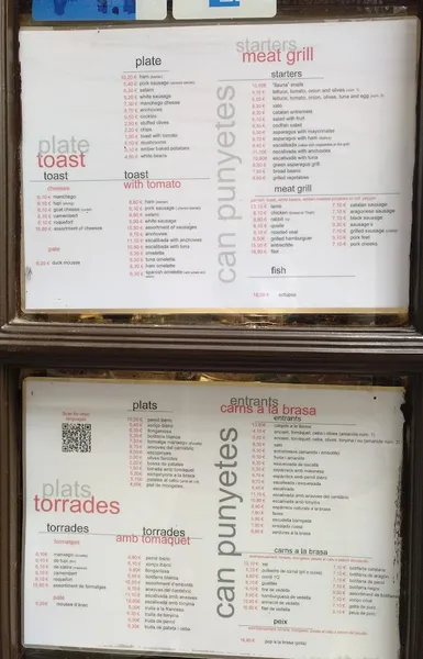 menu 0 of Can Punyetes
