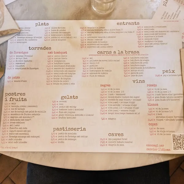 menu 1 of Can Punyetes
