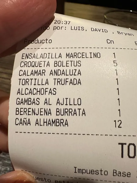 menu 1 of Marcelino 1968