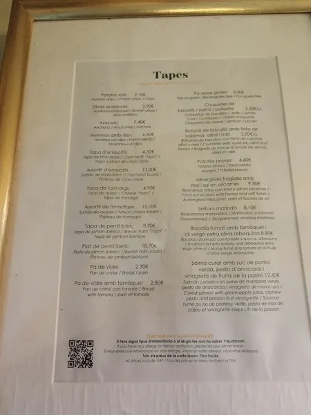 menu 2 of Can Tresó