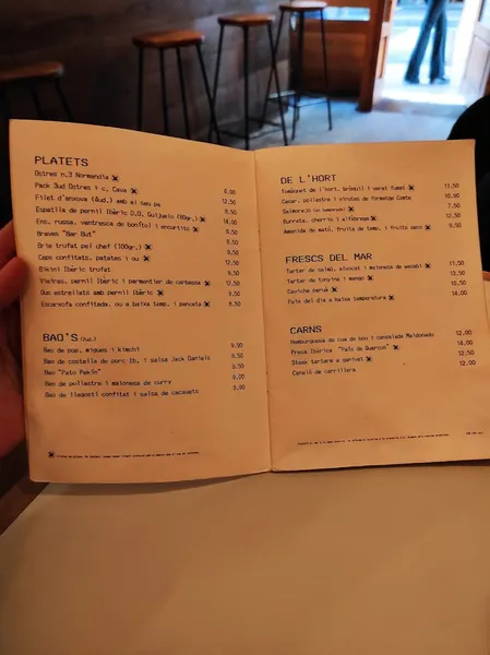menu 2 of Bar But