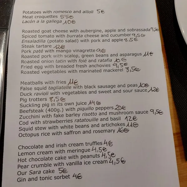menu 0 of La Martina
