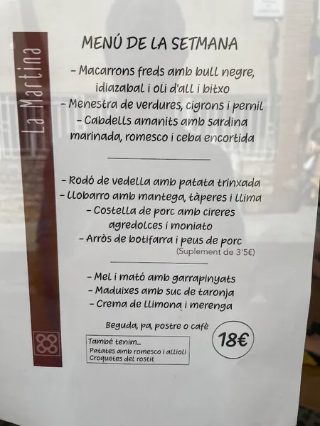 menu 2 of La Martina
