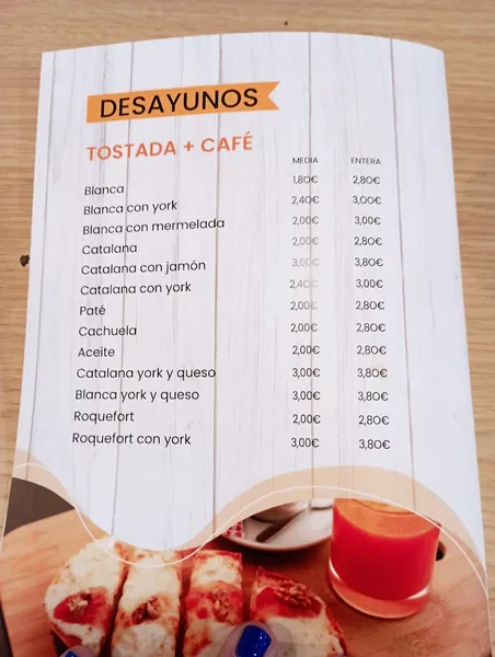 menu 0 of La Unión Bar Musical