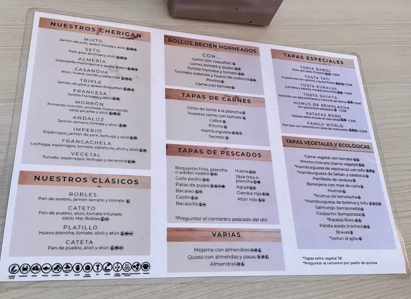 menu 0 of Mar Robles Restaurante