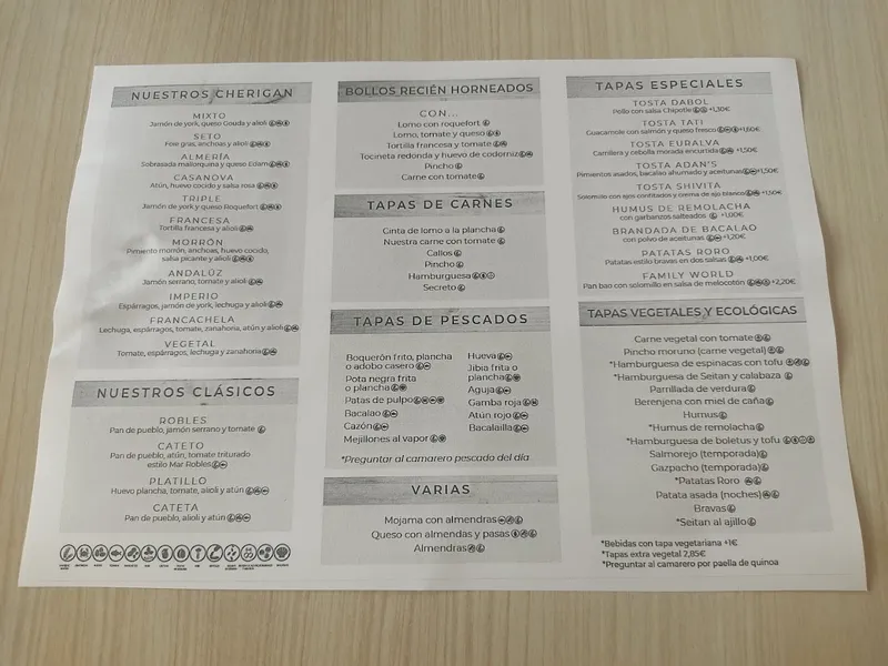 menu 2 of Mar Robles Restaurante