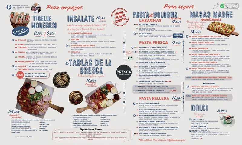 menu 0 of Bresca