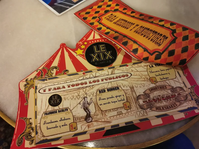 menu 0 of Le XIX