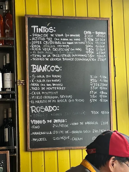 menu 2 of La Bartola