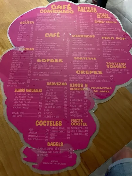 menu 2 of La Sra Pop