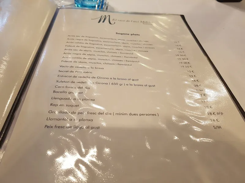 menu 2 of El Racó de l'Avi Melcior