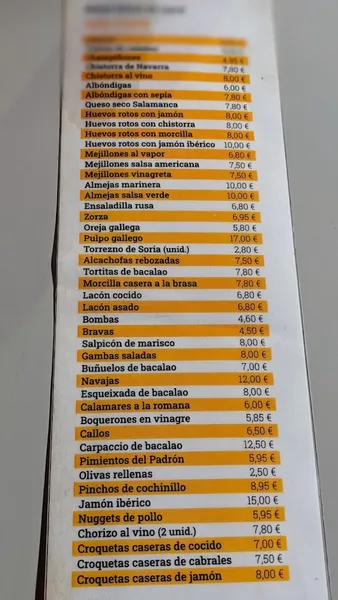 menu 0 of Mesón O'Antoxo