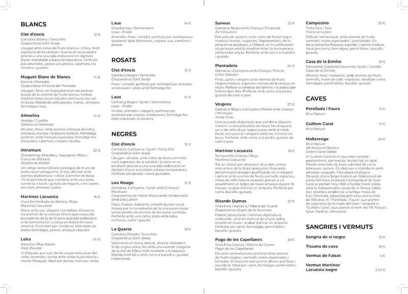 menu 0 of Restaurant l'Andreuenc
