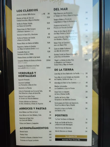 menu 1 of Restaurante Mercado de Ibiza