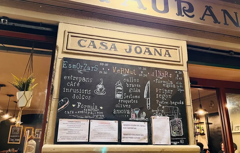 menu 0 of Casa Joana de Major de Sarrià 59