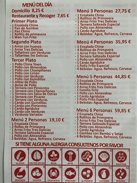 menu 0 of Restaurante China Town