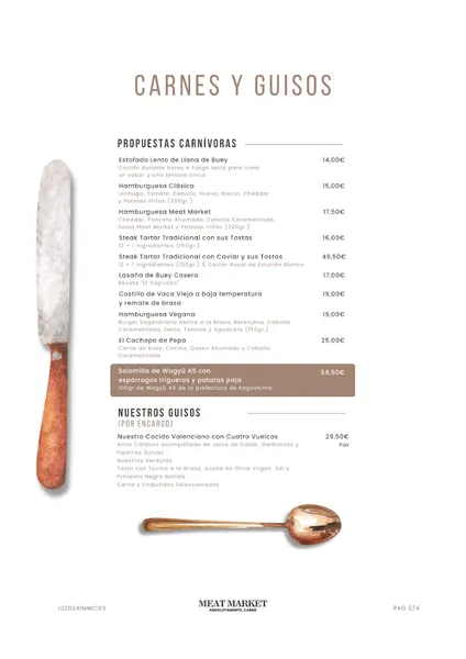menu 2 of Meat Market Restaurante