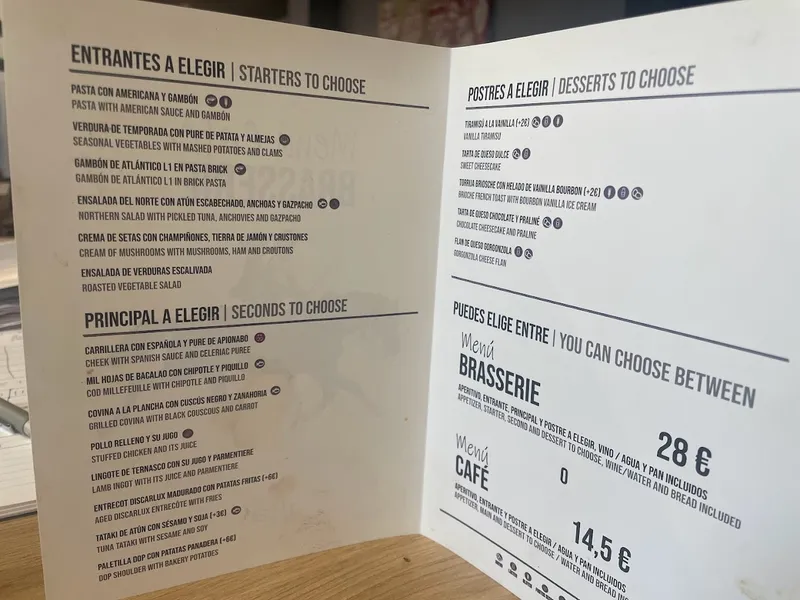 menu 1 of Café 1885