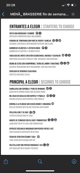 menu 2 of Café 1885