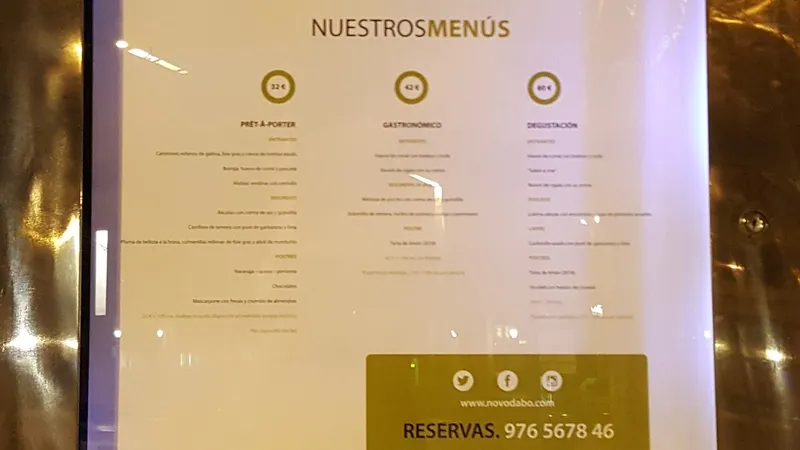 menu 1 of Restaurante Novodabo