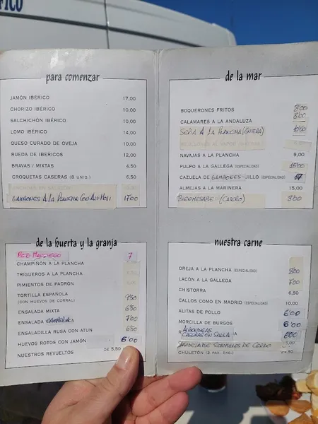 menu 0 of Rincon El Encuentro