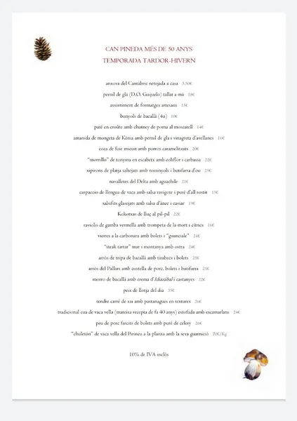 menu 0 of Can Pineda