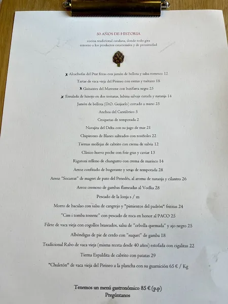 menu 2 of Can Pineda