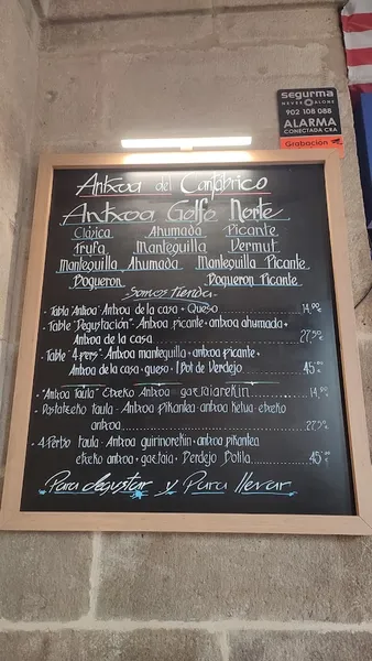 menu 2 of ANTXOA TABERNA