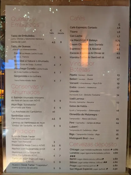menu 0 of The Boar