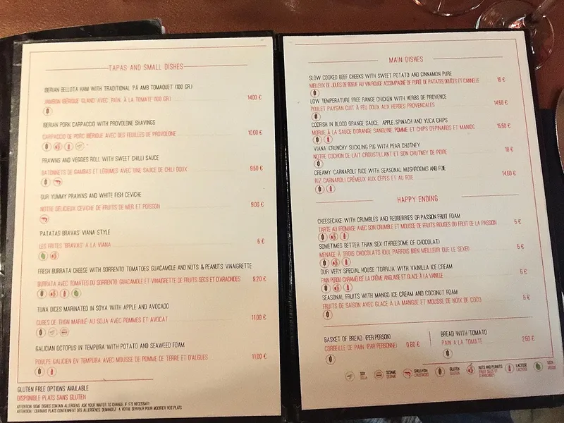 menu 0 of Viana Restaurant