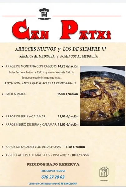 menu 0 of Can Patxi