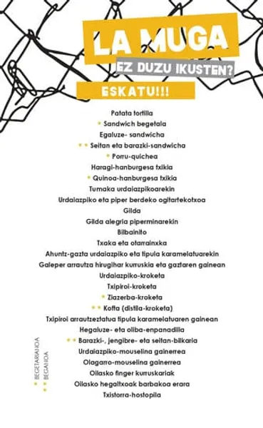 menu 0 of Bar La Muga