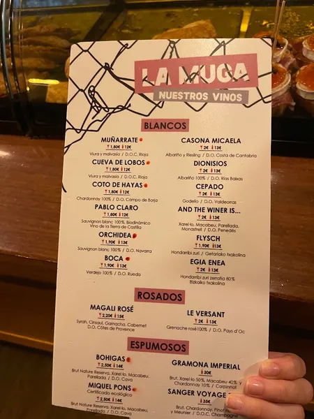 menu 1 of Bar La Muga