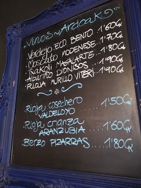 menu 0 of Bar Marzana