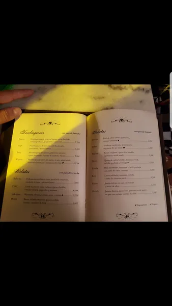menu 2 of Bar Marzana