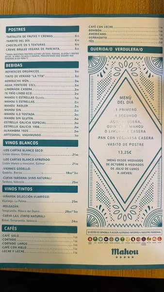 menu 1 of Restaurante vegetariano La Verdulería