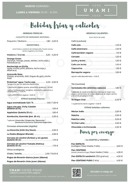 menu 0 of UMAMI Good Food