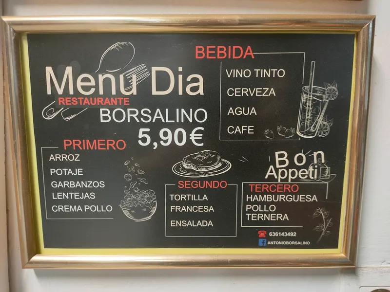 menu 0 of Café Bar Borsalino