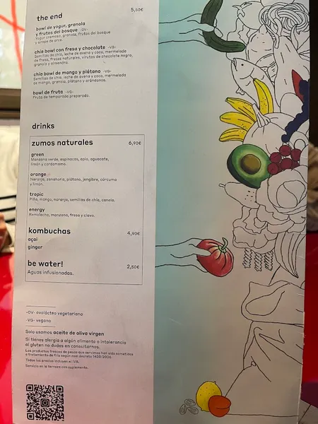 menu 1 of Secrets Chueca